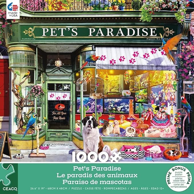 Ceaco - Shop Windows - Pet's Paradise - 1000 Piece Jigsaw Puzzle