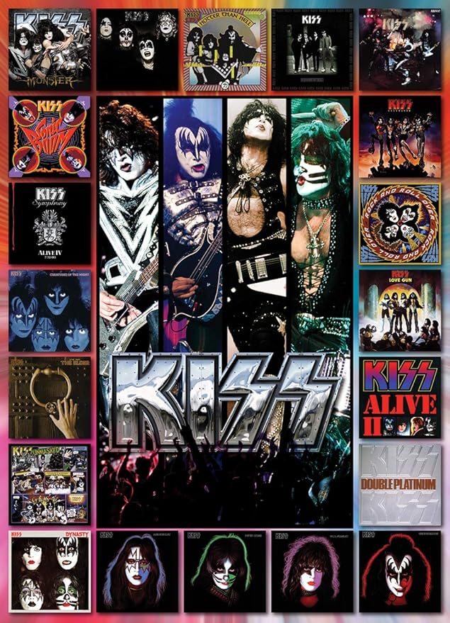EuroGraphics KISS The Albums 1000-Piece Puzzle , Black