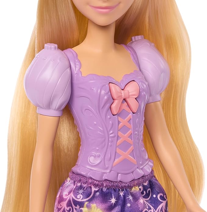 Mattel Disney Princess Rapunzel Fashion Doll w/Light-Up Hair & 4 More Ways to Glow, Pascal Figure & 7 Styling Accessories, Inspired by Tangled Movie