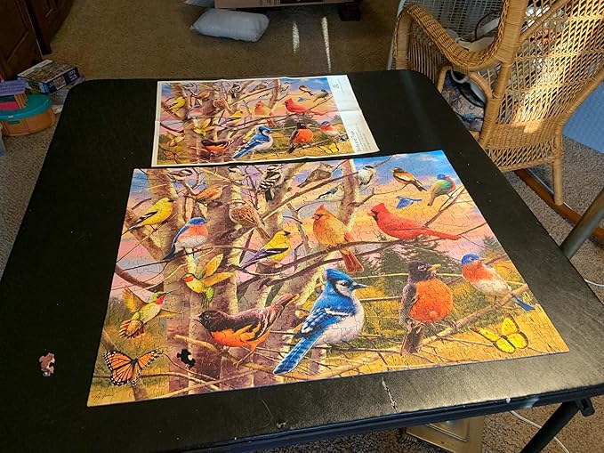 Crown Point Graphics Birds and Tree 500 Piece Jigsaw Puzzle, Soft Touch Design, Made in USA