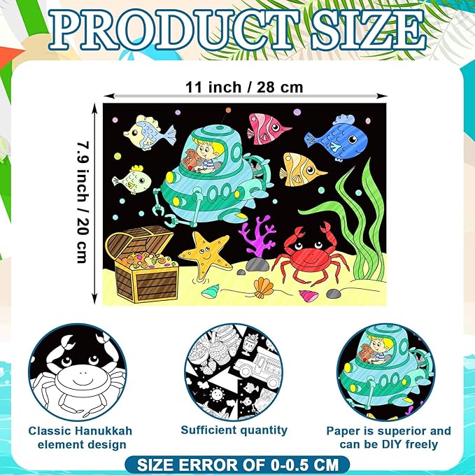 Zhanmai 30 Pcs Funny Color Your Own Summer Posters DIY Happy Summer Crafts Color Your Own Poster Bulk for Holiday Home Party Activities