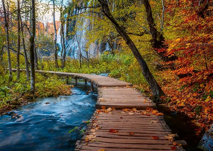 Ravensburger Autumnal Wooden Trail 1000 Piece Puzzle for Adults