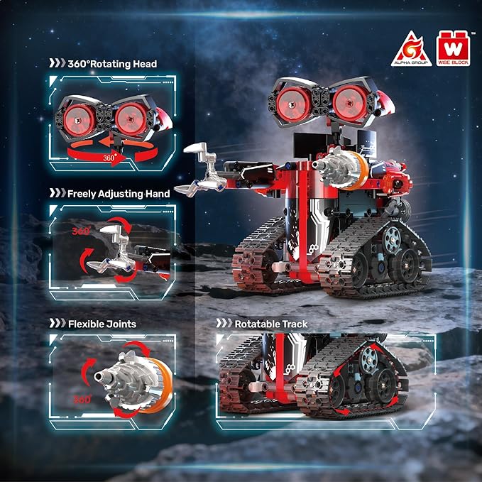 Robot Building Kit, STEM Robotics for Kids Ages 8-12, 533 Pcs Robot Kits Erector Set Rc Toy for Kids Age 8+, DIY Build Science Educational Gifts for Age 8 9 10 11 12+ Boys & Girls