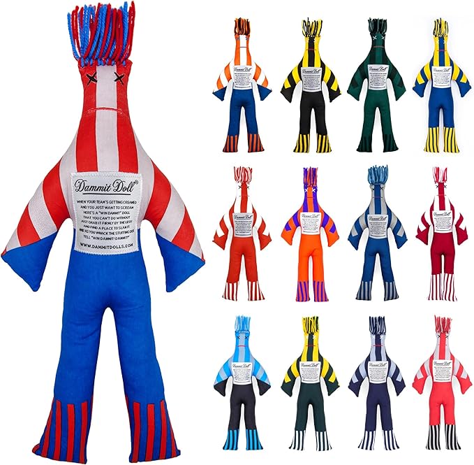 Dammit Doll - Funny Stress Relief Gag Gift, Random Color - for Anger & Frustration Relief - White Elephant or Emotional Support Doll for Adults & Women - 1 Count, Sports