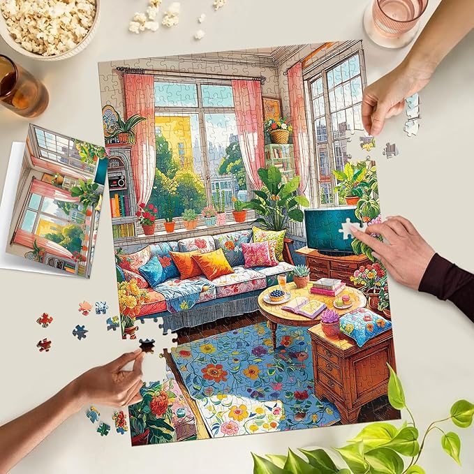 Puzzles for Adults 500 Pieces, Jigsaw Puzzle for Adults, Fun Challenging Family Puzzle -Living Room Corner Puzzles Game, Interlock Perfectly No Dust, Gifts for Friends Parents Father's Day