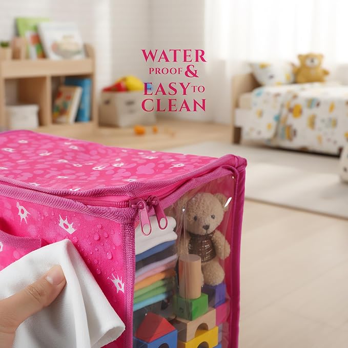 Primo Lines Doll Clothes & Accessories Storage Organizer – 3 Pink Stackable Bags with Adjustable Dividers, 100 Resealable Pouches for Doll Outfits, Shoes & Small Accessories, Waterproof & Travel-Ready