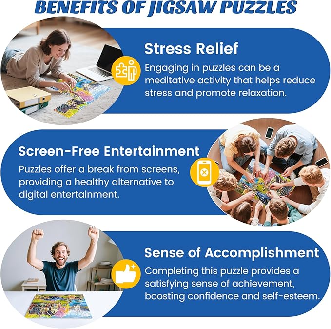 500 Pieces Puzzle for Adults,Lake Vacation Puzzle,House and Dogs Landscape Jigsaw Puzzles 500 Pieces,Challenging Game Home Decor Birthday Party Gift Toy for Adults Seniors 20.5 * 15 in