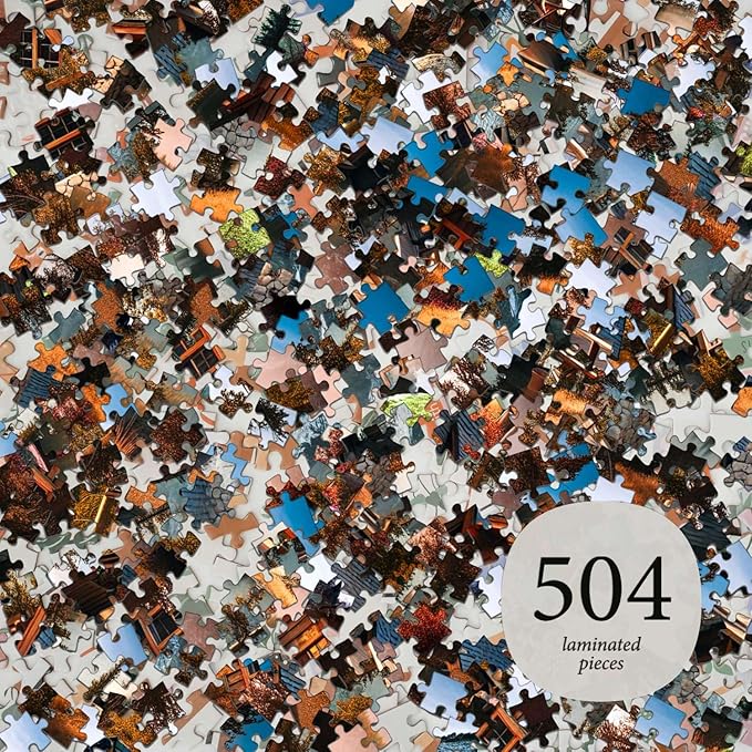 Jigsaw Puzzles for Adults 500 Pieces - Colorful with Large Poster - Letters on Back - AI Art - Rompecabezas para Adultos - Gifts for Adult Couples Teens (Cozy Mountain Cabin)