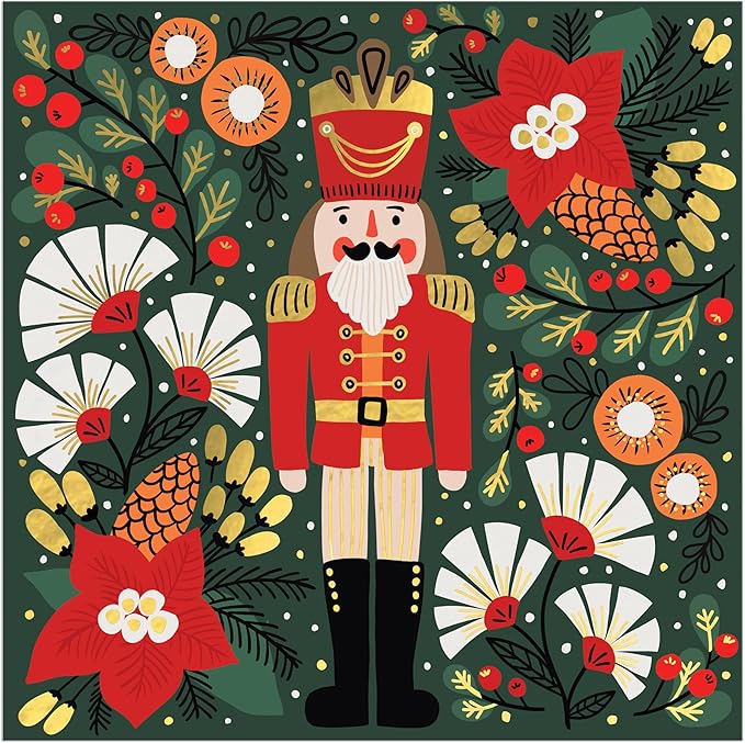 Galison Merry Nutcracker – 500 Piece Foil Jigsaw Puzzle Featuring Charming Artwork of The Famous Wooden Christmas Toy Soldier