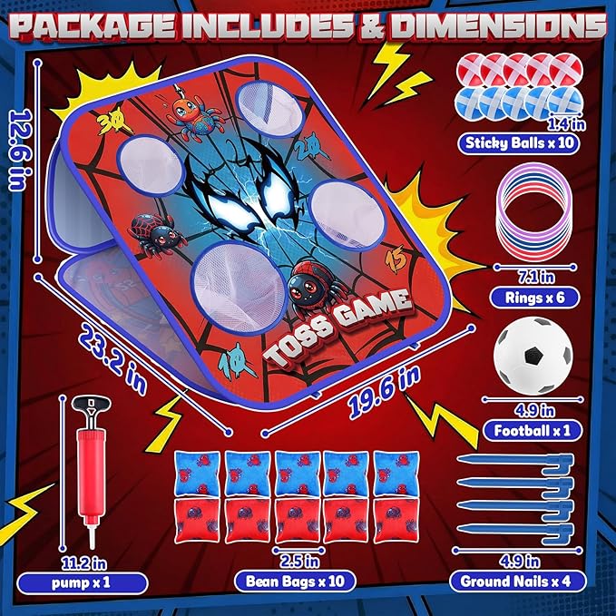Bean Bag Toss Game for Kids - Cornhole Board Outdoor Toys for Toddlers -Party Activities Carnival Outside Yard Backyard Beach Lawn Games Toy for Kid Boys Girls Age 3 4 5 6 7 8 Year Old Birthday Gifts