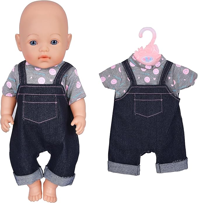 ebuddy 6 Sets Doll Clothes Outfits for 43cm New Born Baby Dolls, 15inch Baby Dolls, American 18 inch Girl Doll