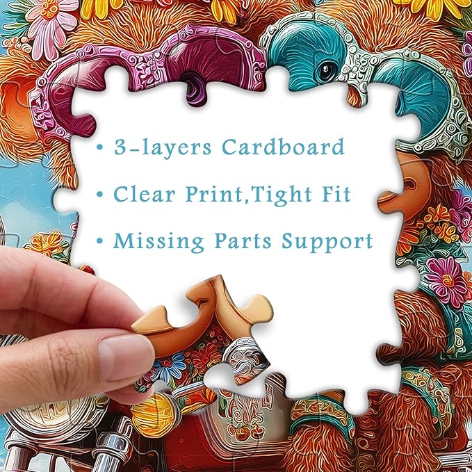 PICKFORU Cute Monkey Jigsaw Puzzles 1000 Pieces, Summer Seaside Motorcycle Puzzles for Adults, Funny Beach Bikers Puzzle