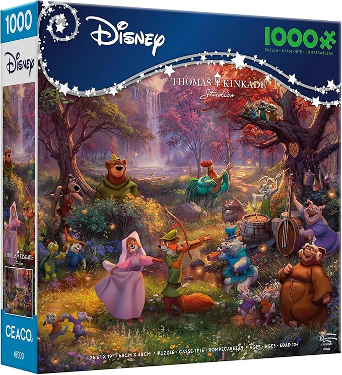 Buffalo Games – Thomas Kinkade Disney’s Robin Hood 1000 Piece Jigsaw Puzzle for Adults with Full-Color Reference Poster