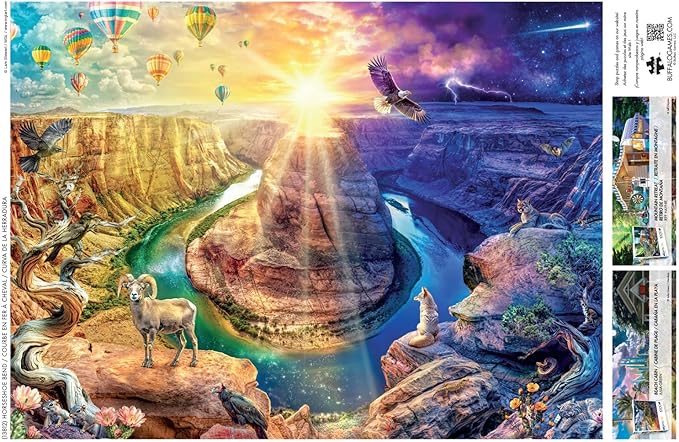 Buffalo Games - Lars Stewart - Horseshoe Bend - 1000 Piece Jigsaw Puzzle for Adults - Challenging Puzzle Perfect for Game Nights - Finished Size is 26.75 x 19.75