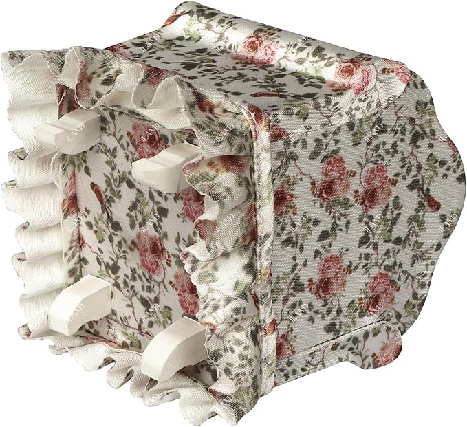iLAND Dollhouse Furniture of Miniature Couch The Great Doll House Furniture Set for 1/12 Accessories, Elegant Rose and Birds Pleated Single Sofas 2 Pcs Customized Fabric and Amazing Handiwork