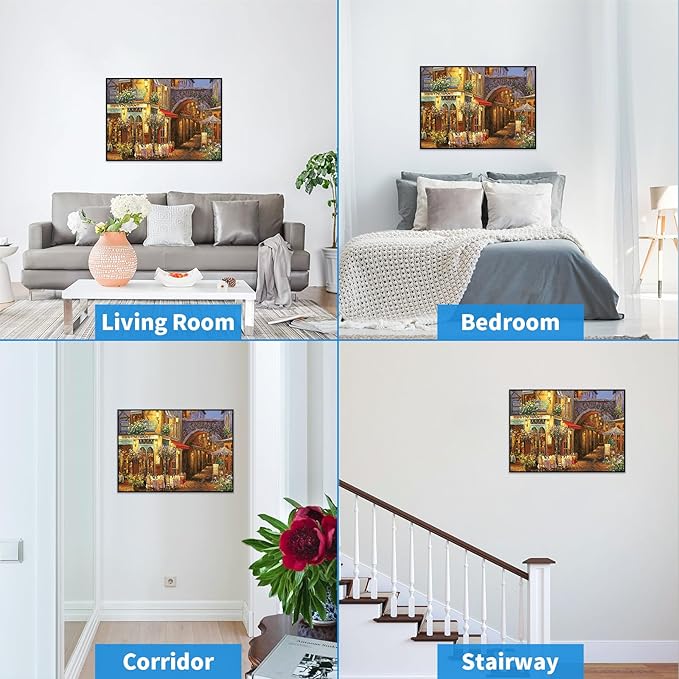 1000 Piece Puzzle for Adults Venice Puzzles for Adults 1000 Pieces Blooming Streets Jigsaw Puzzles 1000 Pieces Venice Street with Flowers Puzzle 1000 Pieces Venice Scene 1000 Piece Puzzle 1000 Puzzle