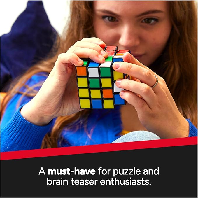 Rubik’s Cube, The Official 4x4 Rubik's Cube, Problem-Solving Brain Teaser, Classic Color-Matching Puzzle, Fidget Toy, Sensory Puzzle, Easter Basket Stuffer, for Ages 8 & Up