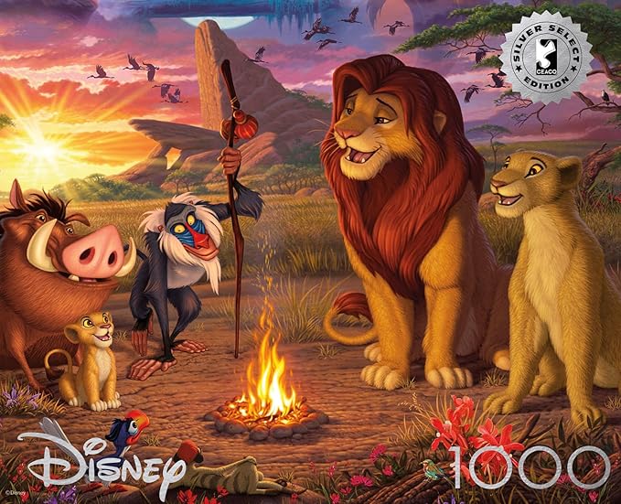 Ceaco - Silver Select - Disney - Steve Read - The Lion King Vignette - 1000 Piece Jigsaw Puzzle for Adults - Challenging Puzzle Perfect for Game Nights - Finished Size is 26.75 x 19.75