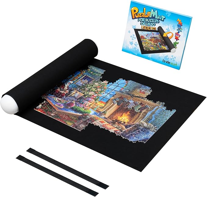 Lavievert Jigsaw Puzzle Mat Roll Up, Portable Puzzle Board Puzzle Storage Puzzle Saver, Environmental Friendly Material, Store Jigsaw Puzzles Up to 1500 Pieces