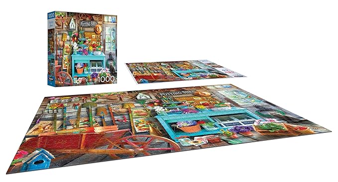 RoseArt - Hobby Haven - The Potting Shed - 1000 Piece Jigsaw Puzzle for Adults
