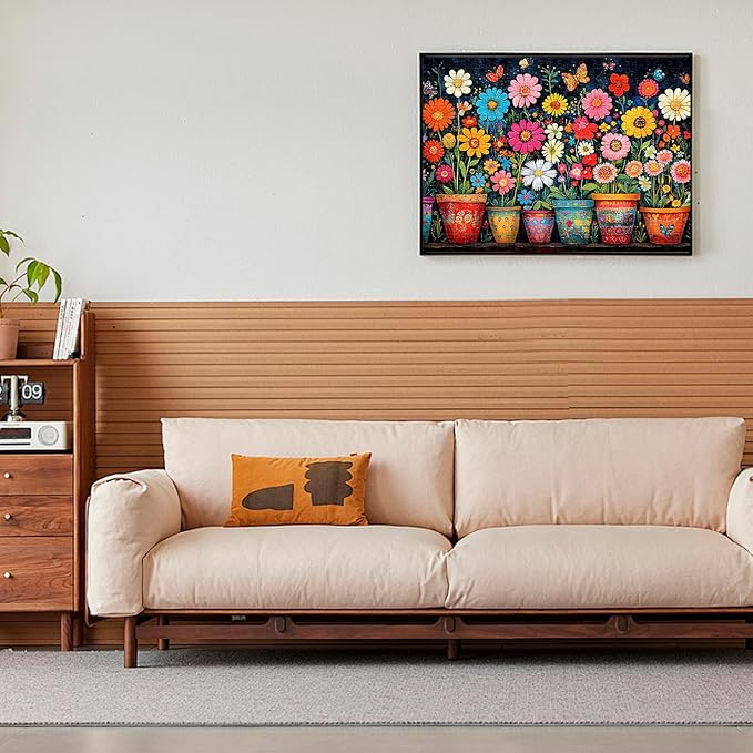 500 Piece Jigsaw Puzzle for Adults, Colorful Wildflowers Puzzle 500 Pieces for Adults Elderly, Recycled Cardboard Challenging Puzzle Perfect for Game Nights Finished Size 20.5 x 15 Home Decor