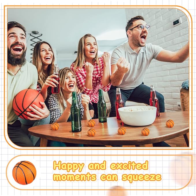 Civaner 40 Pcs Mini Basketball Tiny Rubber Basketballs Small Foam Ball with Drawstring Mesh Bag Crafts Gifts for Kids Adults Party Favors Beach Pool Sports Game(1.18 Inch)