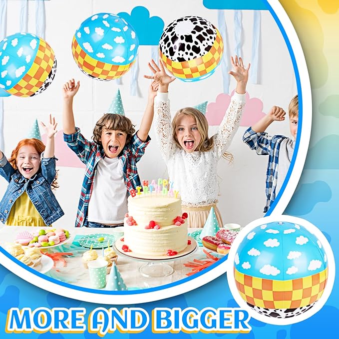 12 Pack Spider Theme Beach Ball 7.87" Inflatable Beach Balls for Summer Water Pool Games Blue and Red Spider Web Birthday Party Decorations Favors Under The Sea Party Decorations