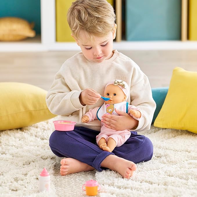 Corolle Baby Doll Accessory Set with Bottle, Blanket, and Feeding Items for Interactive Play and Imaginative Learning