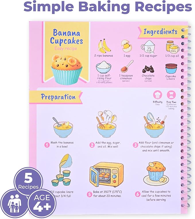 BSCOOL - Drawing, Coloring & Activity Book: Play and Bake with Stickers, Guides and Recipes. Dress Up Your Cake Design for Kids 5 and Up. Easter Gift for Girls