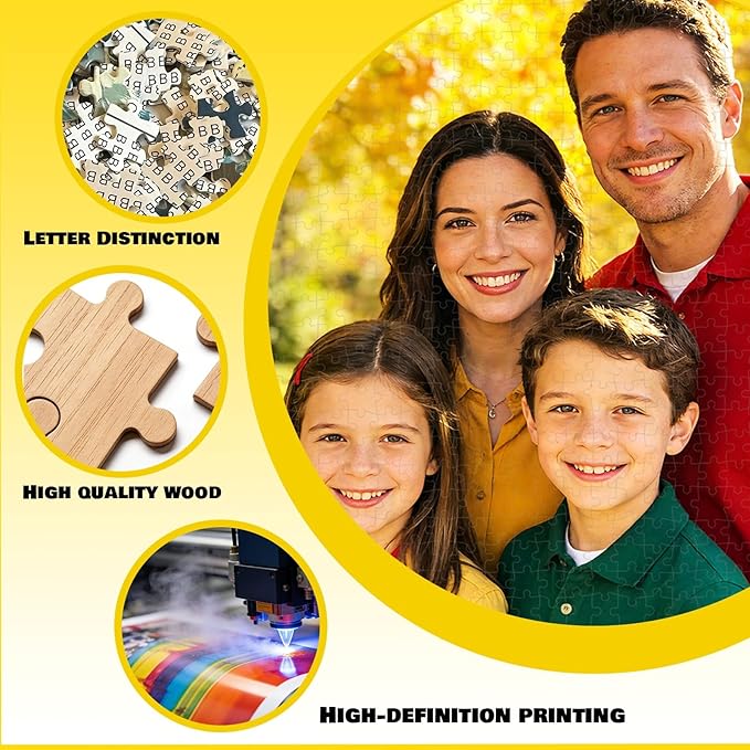 Custom Puzzle from Photo, Personalized Puzzle for Adults 120/200/300/500/1000 Pieces, Customized Jigsaw Puzzle Gift for Family, Wedding, Friend