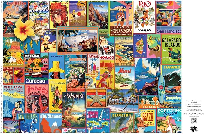 Buffalo Games - Lewis T Johnson - Exotic Destinations - 1000 Piece Jigsaw Puzzle for Adults -Challenging Puzzle Perfect for Game Nights - Finished Size is 26.75 x 19.75