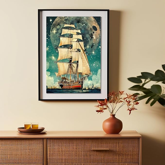 1000 Piece Sailboat Jigsaw Puzzles for Adults,Fun Personalized Puzzles DIY Arts Craft for Home Wall Decor Birthday Gifts Decompression Toy