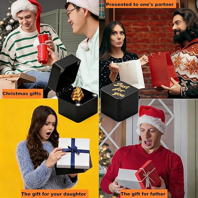 CXY Pop-Up Poop in a Box - Funny Prank Gift Box for Adults, Novelty White Elephant Gifts for Men & Women-A3