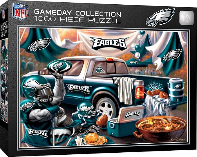 Masterpieces 1000 Piece Jigsaw Puzzle for Adults - NFL Philadelphia Eagles Gameday - 19.25"x26.75"