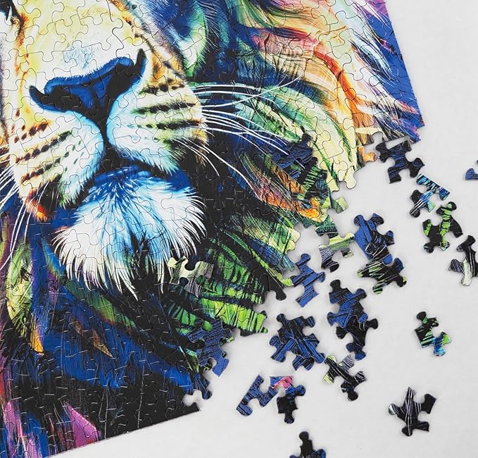 Springbok Brave Colors of a Lion 500 Piece Jigsaw Puzzle for Adults - Unique Cut Pieces - Made in USA