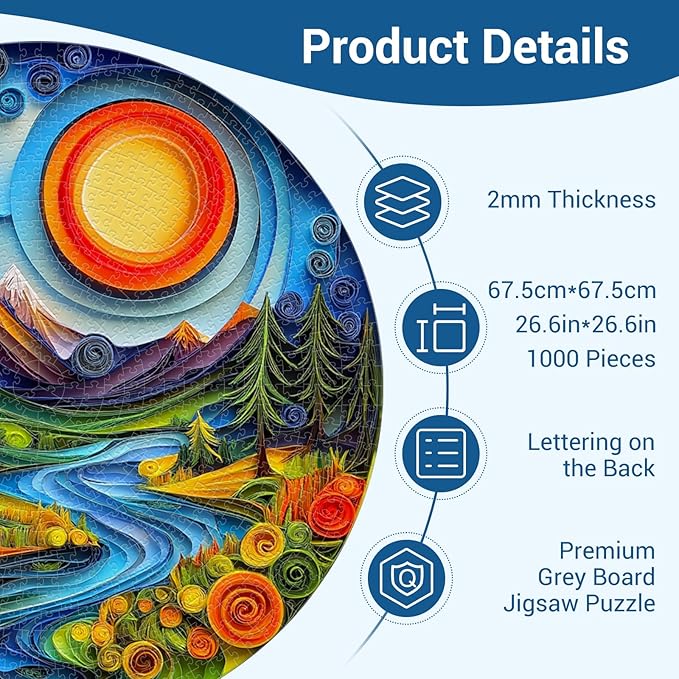 1000 Piece Puzzle for Adults - Canyon Sunrise Landscape Jigsaw Puzzles Paper - Brain Teaser Adult Puzzles - Christmas Birthday Gifts for Women/Men