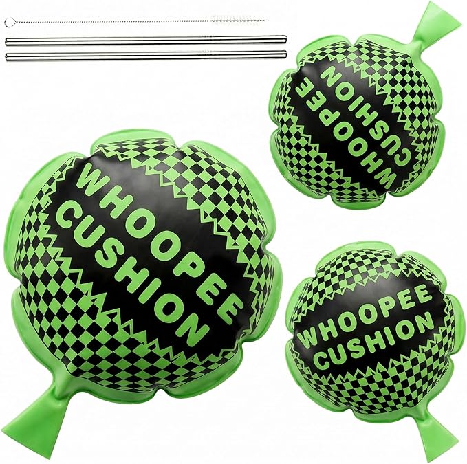 POPLAY 3 Packs Whoopee Cushions, Fart Prank for Novelty Party Favors Kids and Adults Fart Pillow Novelty Gifts