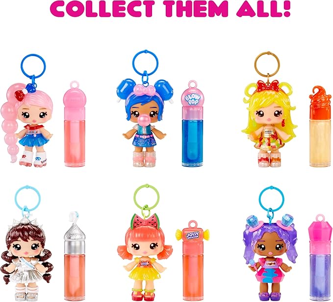Yummiland x Licensed Sweets Lip Gloss Doll: JOLLY RANCHER Includes DIY Lip Gloss + Removable Keychain, Cosmetic Play, Collectible, Ages 4+