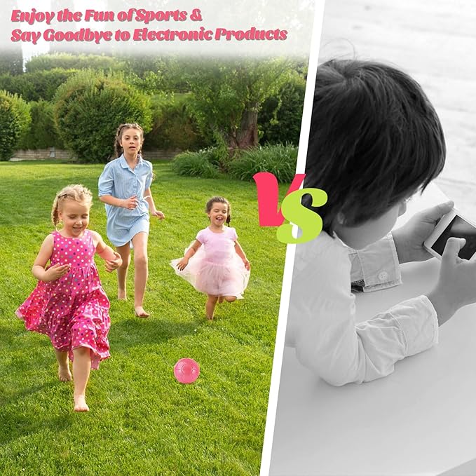 DLUGOPIS Sparkling Pink Toddler Soccer Ball - Mini, Age 3-8, Indoor/Outdoor, Small Size for Boys & Girls (Sparkling Pink, 1)