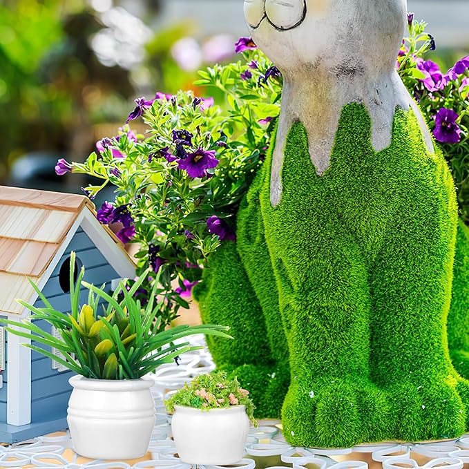 Ipetboom 13pcs Miniature Potted Plants - Dollhouse Accessories Mini Fake Greenery Ornaments Tiny Plant Models Doll House Decor Mini Flower Pots for Fairy Garden and Craft Decoration