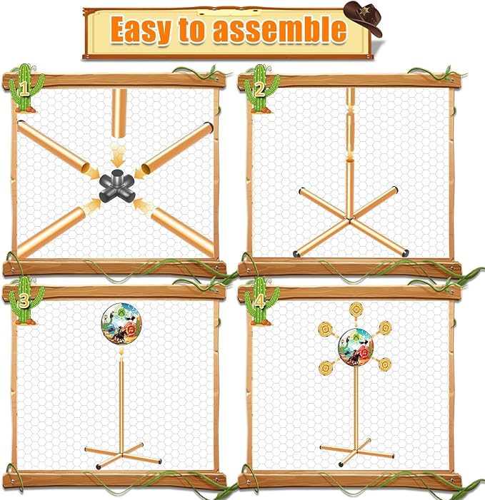 Shooting Game Toys for Ages 3 4 5 6 7 8 9 10+ Year Old Boy, Digital Shooting Target with 40 Soft Foam Dart and 2 Toy Guns Indoor Outdoor Sports Games Birthday Xmas Easter Gifts Toys for Kids 5-7 8-12
