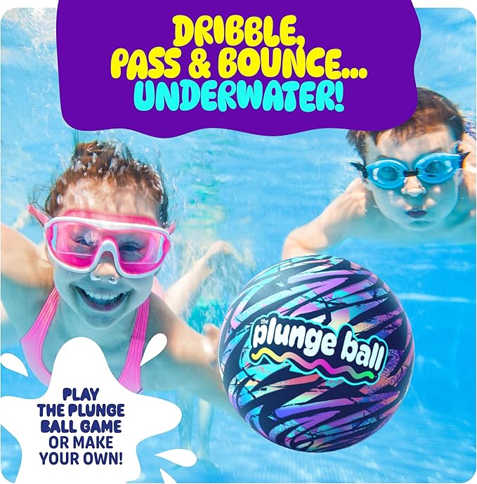 Plunge Ball - Pool Toys - Swimming Pool Games for Kids, Adults and Family - Water Balls - Water Toys for Kids Ages 8-12 - Teens, Boys Fun Stuff - Swim Balls Sports Accessories (9 Inch)