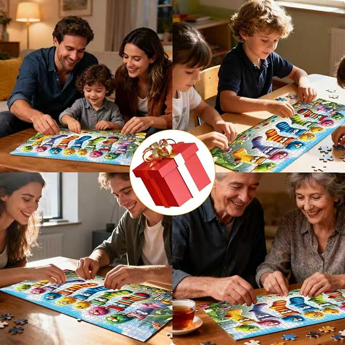 Birds Family Puzzles for Adults 1000 Pieces,Colorful Cartoon Socks 1000 Piece Puzzle for Adults,Hard Difficult and Challenging Jigsaw Puzzles Toy Games,Home Wall Decor 27.5 X 19.7inch