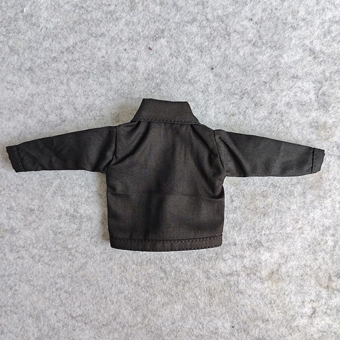 SSbeauty M 1:6 Scale Jeans Coat Jacket for 12" TBLeague Phicen Male Female Toy Action Figure Doll Clothes (Black)
