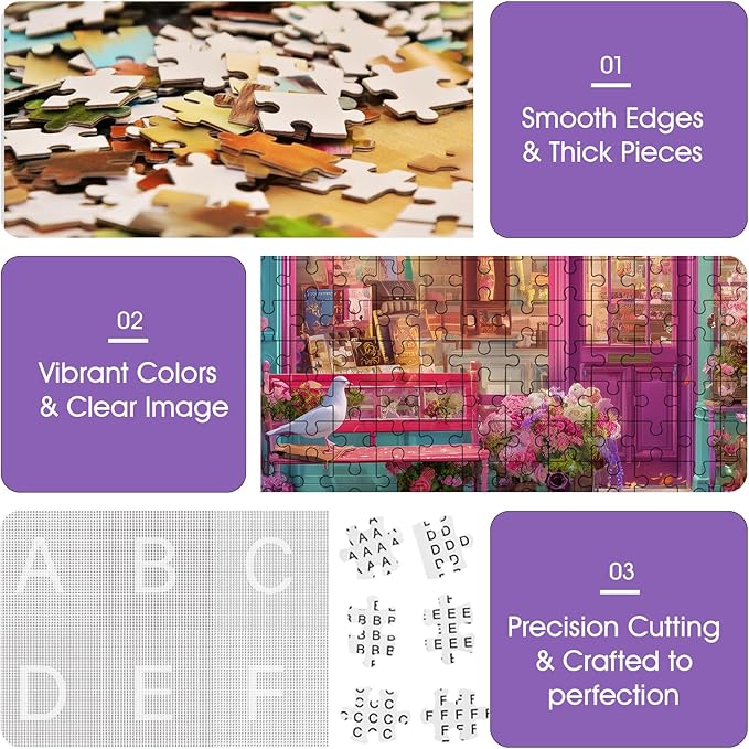 500 Piece Puzzle for Adults – Love’s Dessert Shop Jigsaw Puzzle 500 Pieces for Adults Seniors – Eco-Friendly Recycled Paper – Fun & Challenging Game Gift for Friends and Family (20.5 x 15 in)