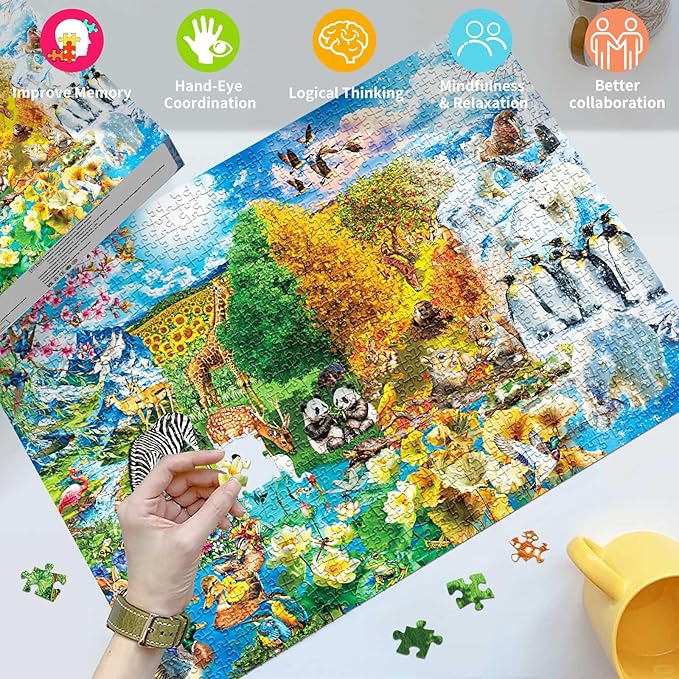 HUADADA Puzzles for Adults 1000 Pieces,Seasonal Changes Puzzles 1000 Pieces