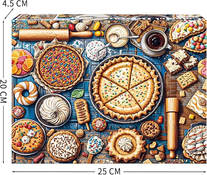 Colorful Desserts Puzzles for Adults 1000 Piece, Jigsaw Puzzles 1000 Pieces, Impossible Hard Difficult Challenging Puzzles for Adults, Family Decoration Puzzle