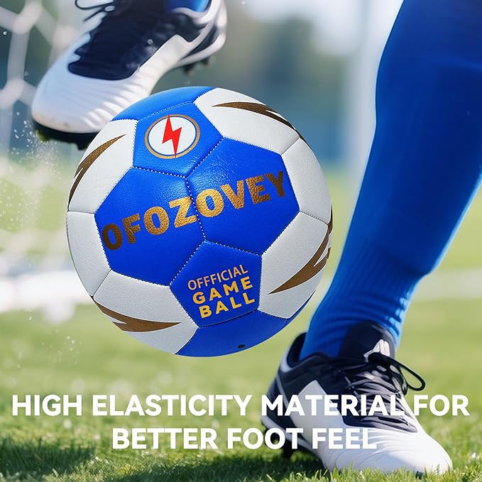 Soccer Ball Size 3,4,5 Two Pack,Classic Indoor Outdoor Soccer with 1 Pump 2 Net Bag and 2 Needle,Long-Lasting for Training, Games, Outdoor & Indoor Play Ideal Gift for Boys Girls Youth Adult