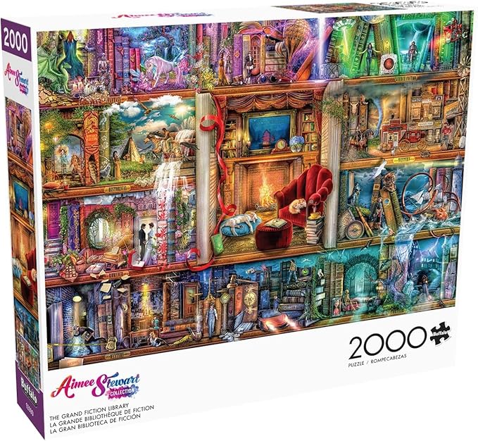 Buffalo Games - Aimee Stewart - The Grand Fiction Library - 2000 Piece Jigsaw Puzzle for Adults -Challenging Puzzle Perfect for Game Nights - Finished Size is 38.50 x 26.50