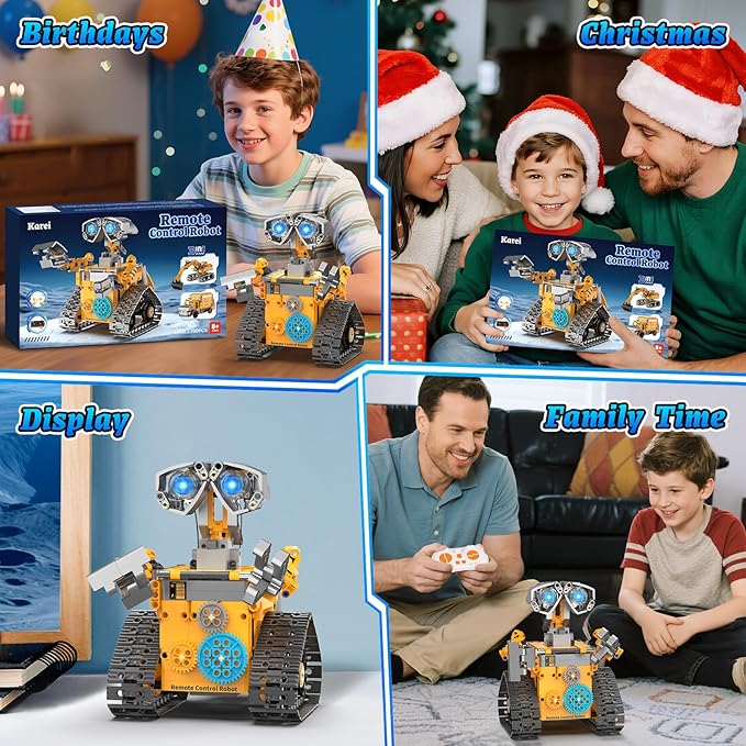 Robot Building Kit Toys for Boys Age 8-12 with 700 Pcs, 3 in 1 Robotics Excavator Garbage Truck with App & Remote Control, Coding Robot Building Set, Birthday Gifts for 8-14 Years Old Boys